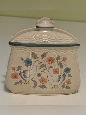 Vtg Country Classics Ceramic Goose Napkin Holder 80s Retro Cottagecore Decor